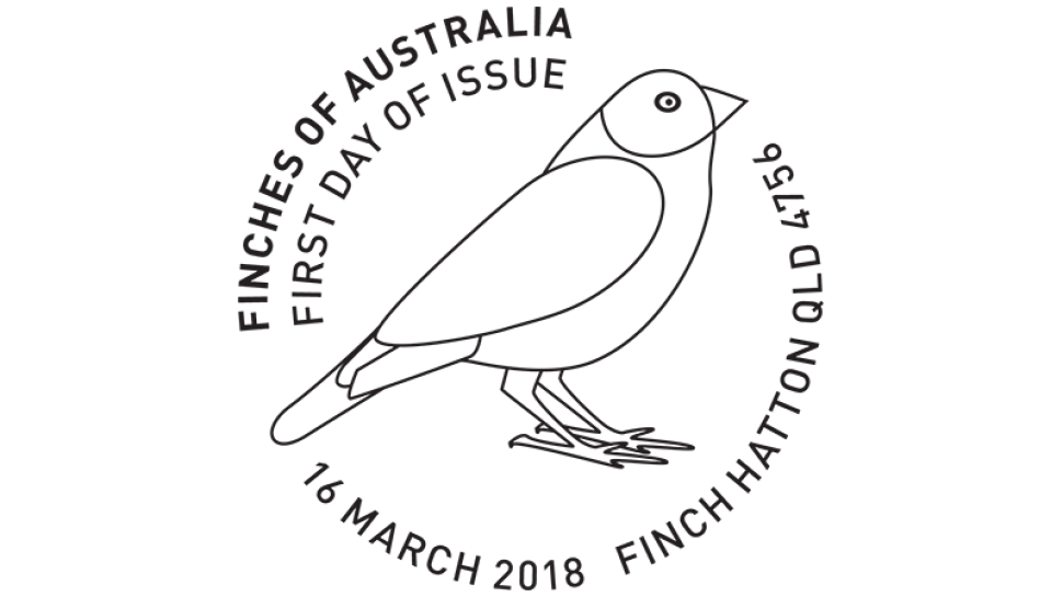 Finches of Australia postmark