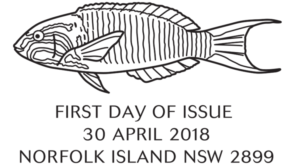 Norfolk Island Wrasses postmark