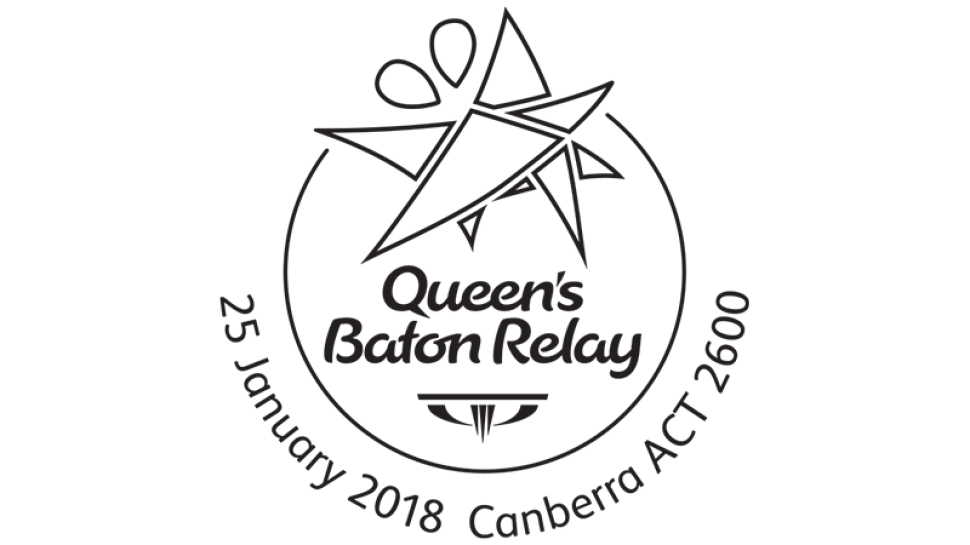 Queen’s Baton Relay, 25 January 2018, Canberra ACT 2600 postmark