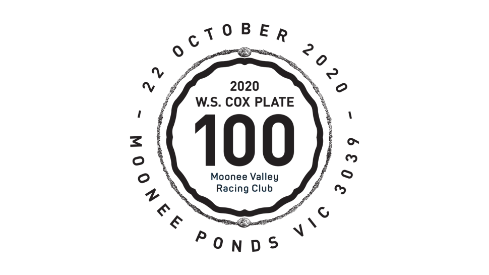 100th Running of the W. S. Cox Plate postmark