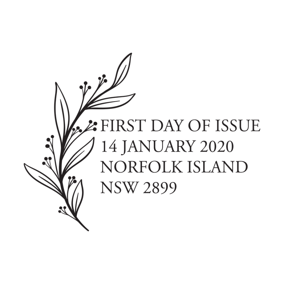 Norfolk Island Early Botanic Art postmark