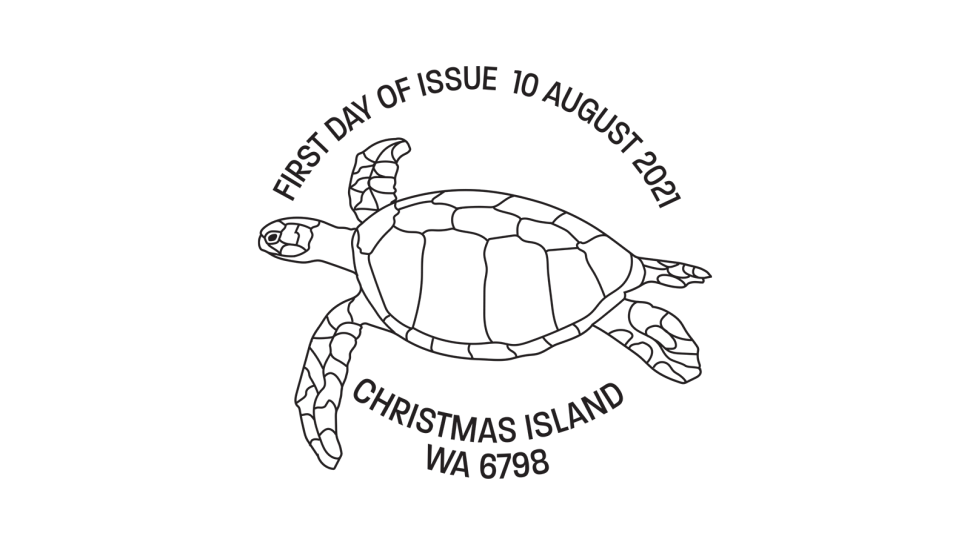 Christmas Island Turtles postmark