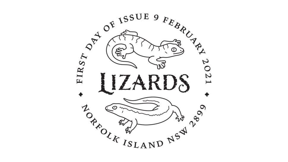 Norfolk Island Lizards postmark