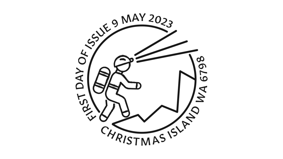2023 Christmas Island Caves postmark