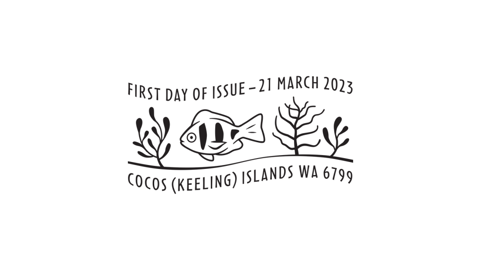 Cocos (Keeling) Islands Reef Fish postmark