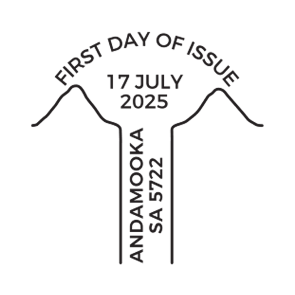 First Day of Issue 17 July 2025. Andamooka SA 5722