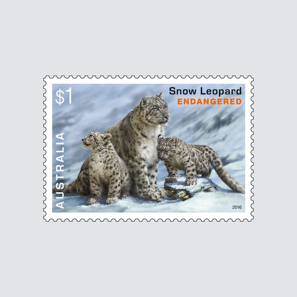 Endangered Wildlife SCM 2016 Snow Leopard $1 stamp