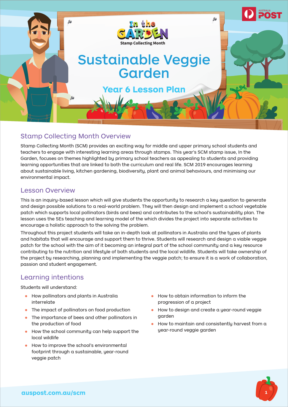 Stamp Collecting Month In the Garden 2019 Lesson Plan Year 6