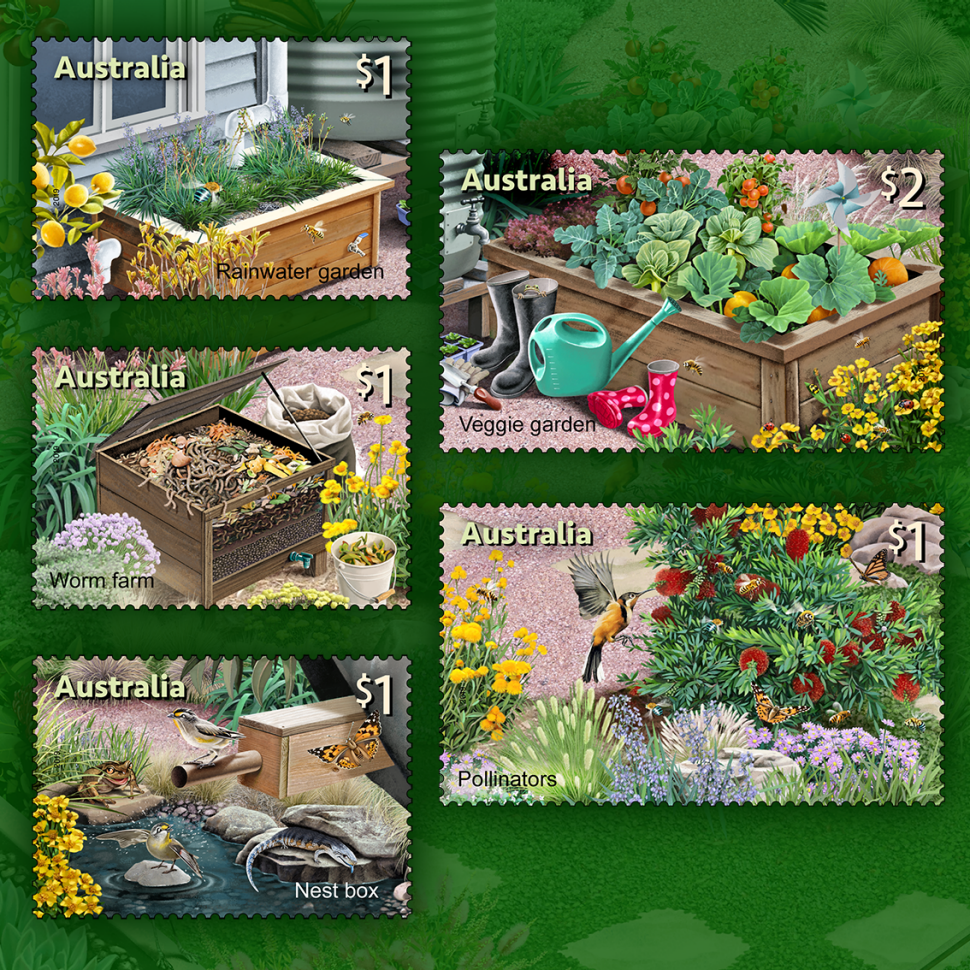 In the Garden stamps