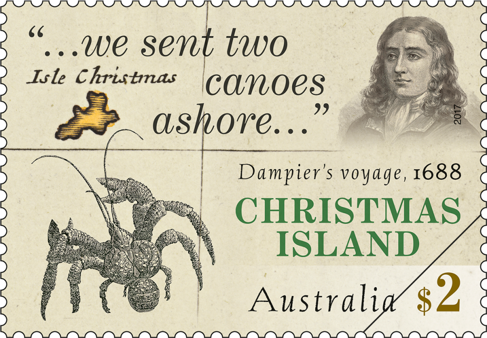 2017 Christmas Island Early Voyages $1 stamp