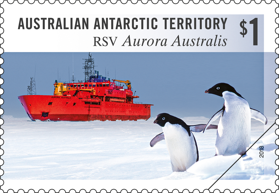 $1 RSV Aurora Australis and Adélie Penguins