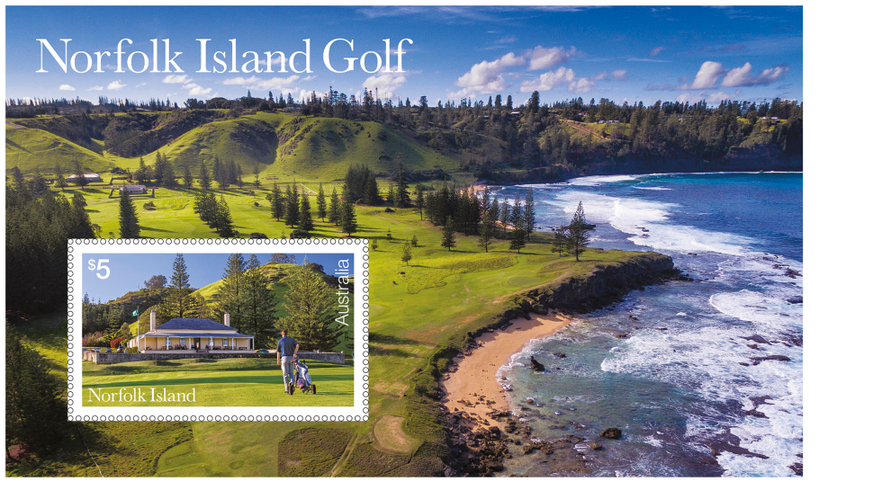Norfolk Island Golf minisheet