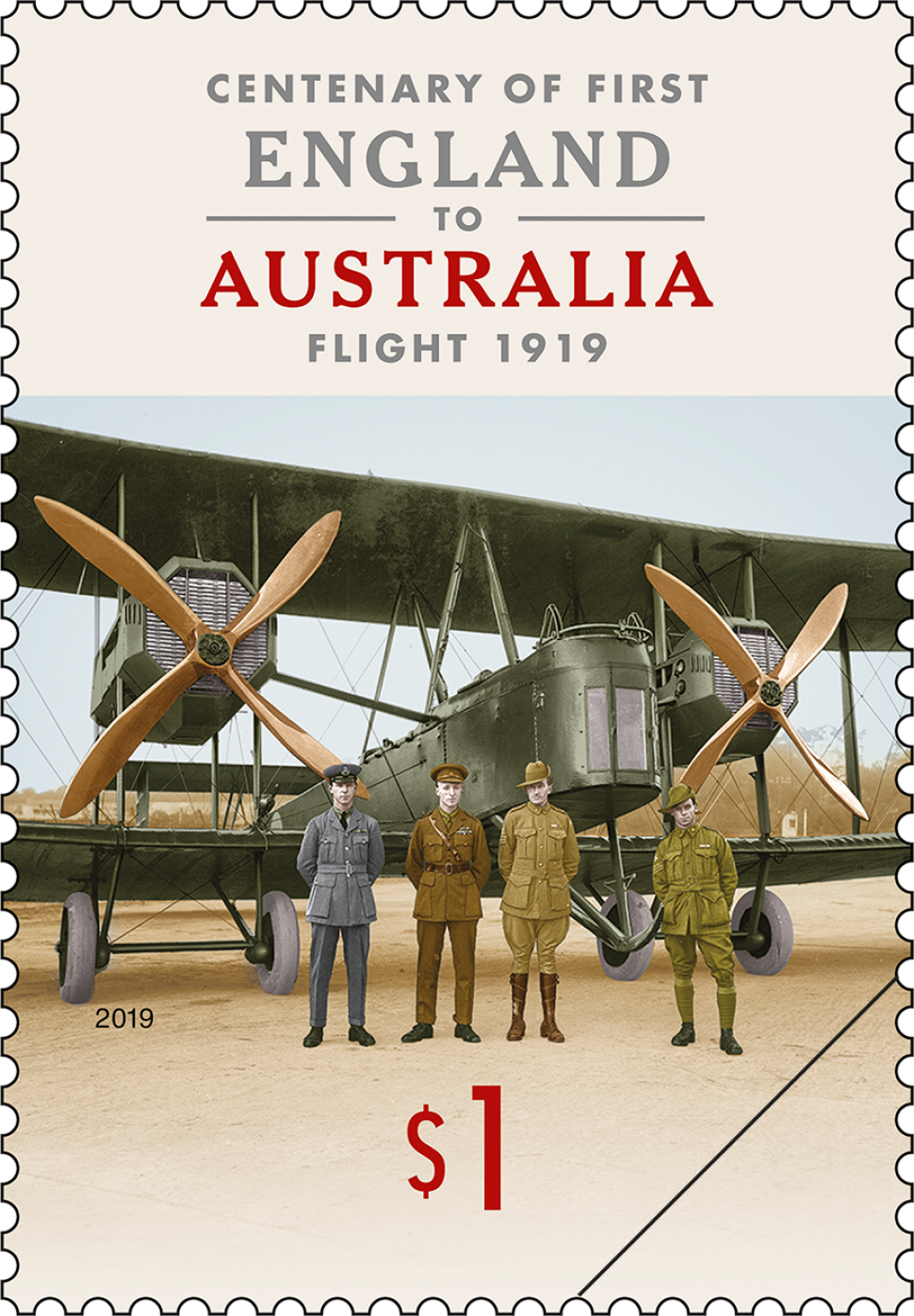 $1 - Centenary of First England to Australia Flight