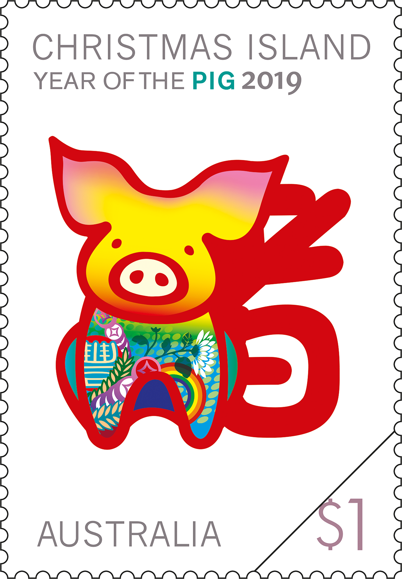Postage Stamps Christmas 2019 Christmas Island Year of the Pig 2019 Australia Post Postage Stamps Christmas 2019 Christmas Island Year of the Pig 2019 Australia Post