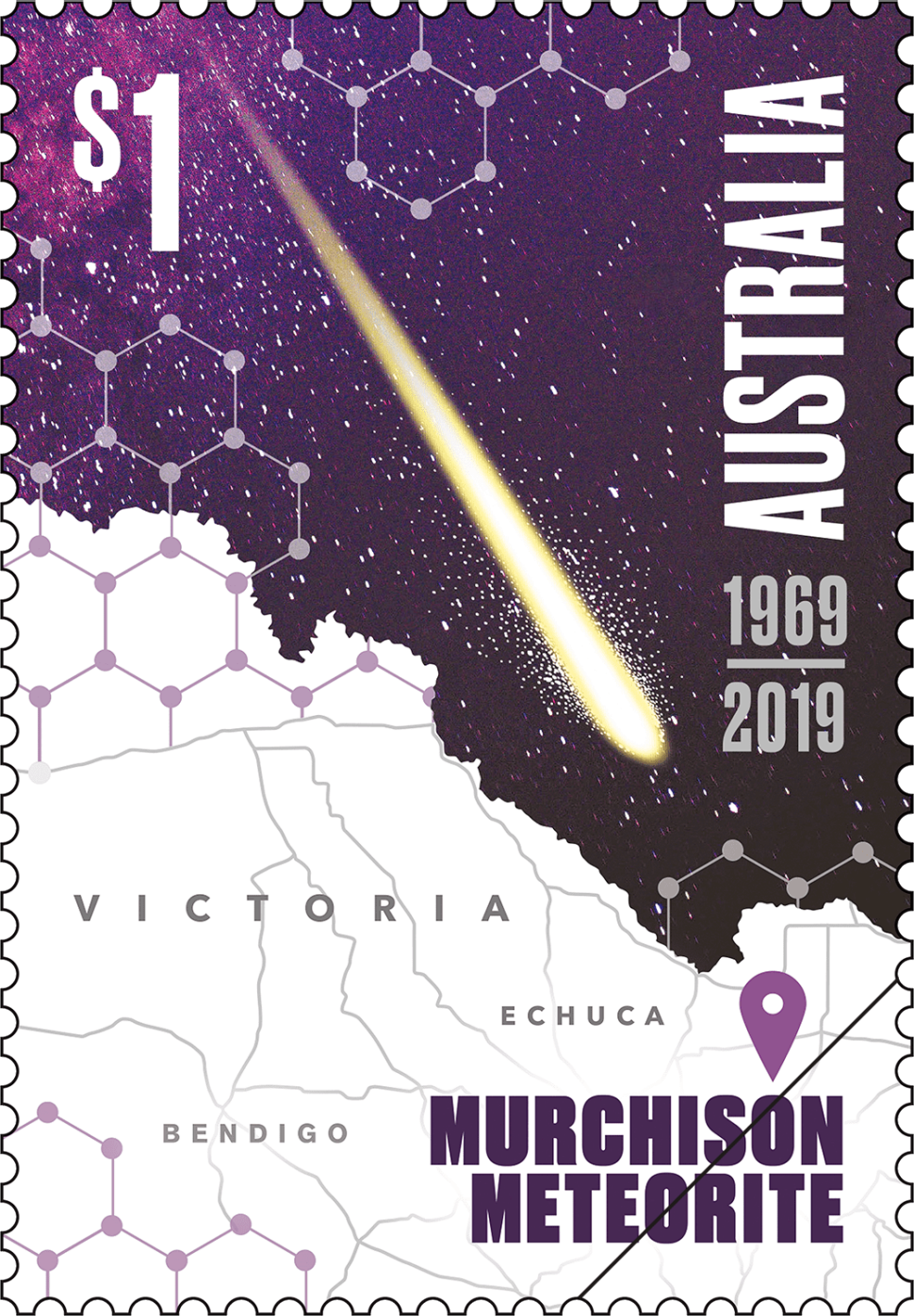 Murchison Meteorite: 1969-2019 stamp