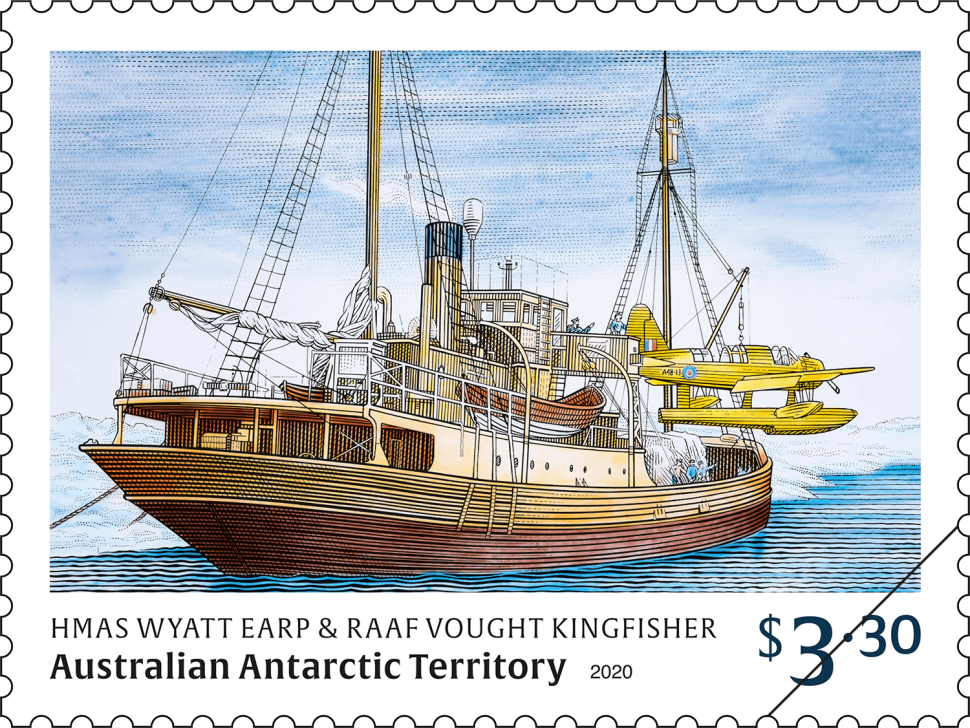 $3.30 - HMAS Wyatt Earp & RAAF Vought Kingfisher