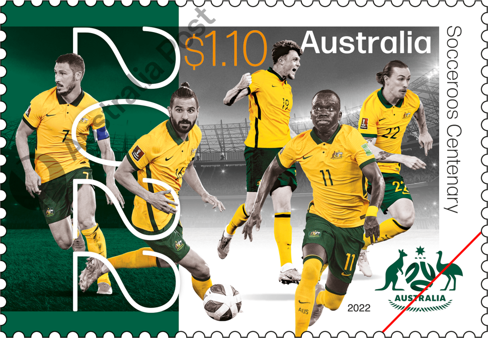 $1.10 Socceroos Centenary, 2022