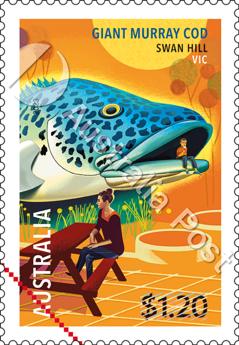 Giant Murray Cod $1.20 stamp