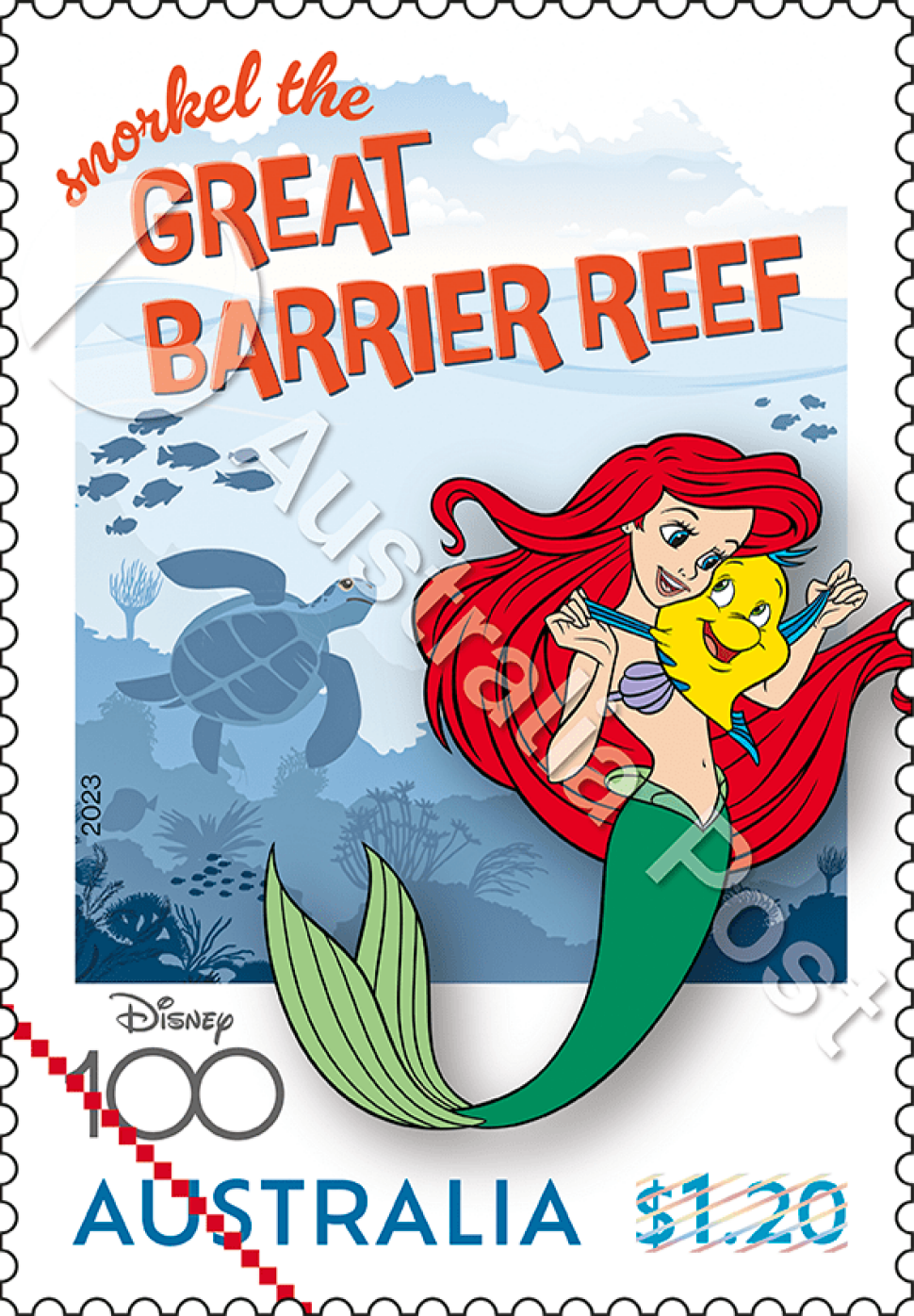 $1.20 Ariel at the Great Barrier Reef, QLD stamp