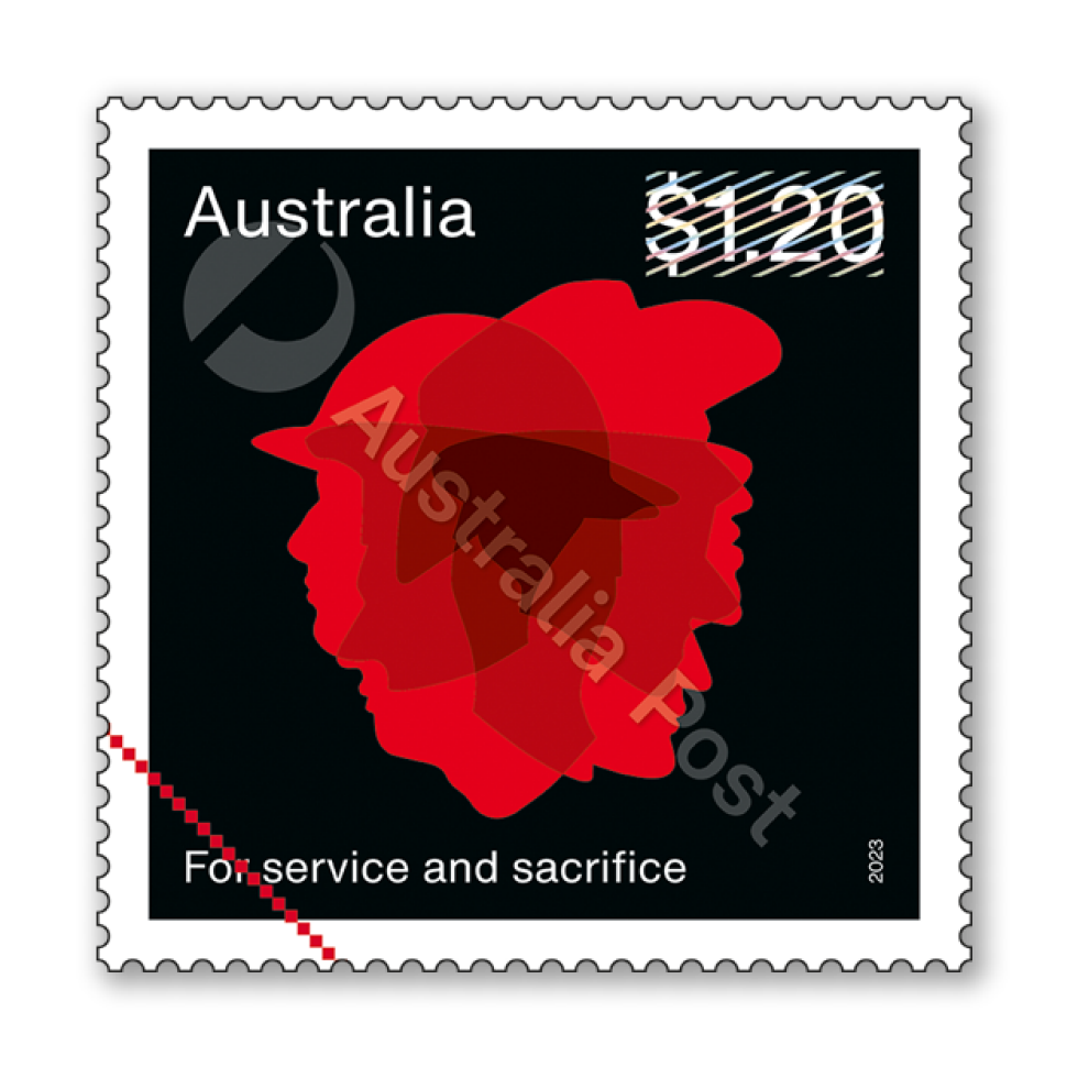 $1.20 Red Remembrance Poppy stamp