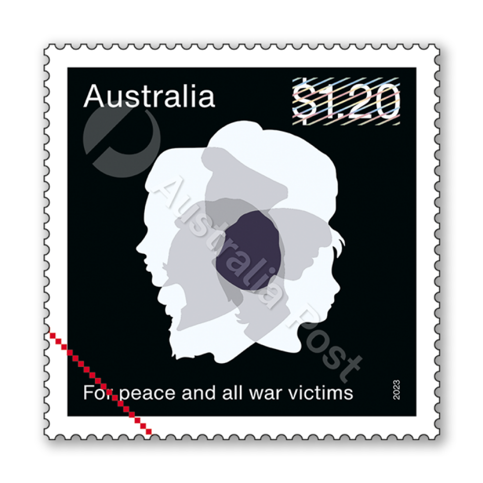 $1.20 White Remembrance Poppy stamp