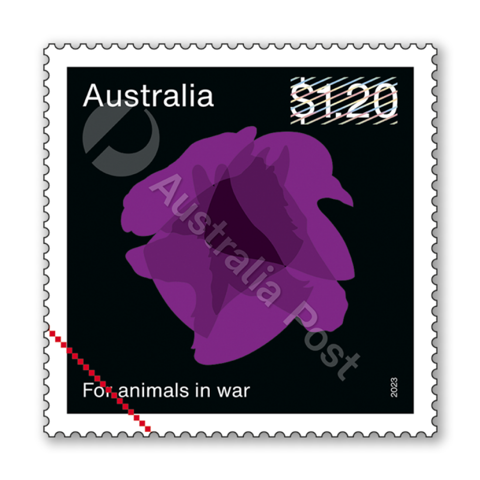 $1.20 Purple Remembrance Poppy stamp