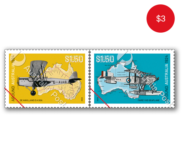 Set of gummed stamps - RRP: $3.00