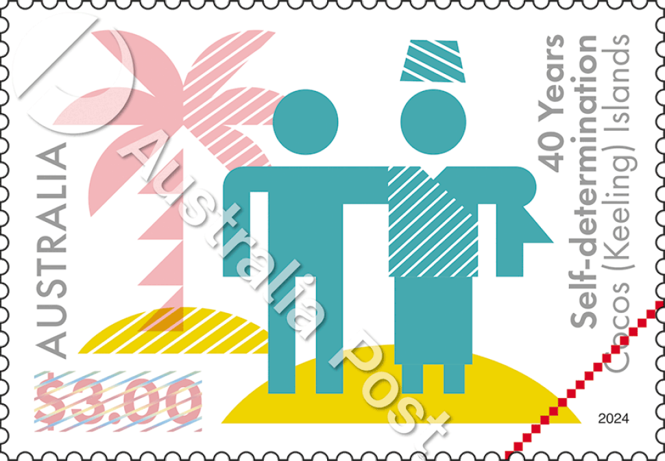 $3.00 Cocos (Keeling) Islands 40th Anniversary of Self-Determination Stamp