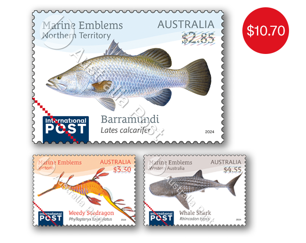Gummed stamps - RRP: $10.70