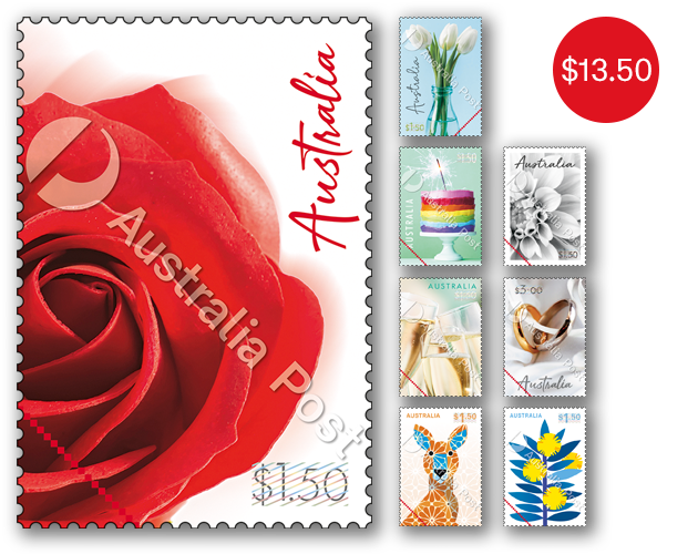 Set of gummed stamps - RRP: $13.50
