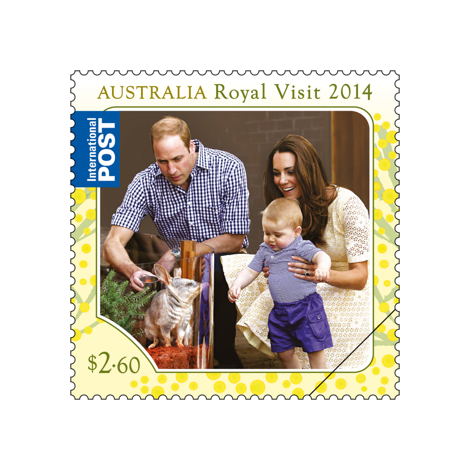 The favourite Australian Stamp was the $2.60 international stamp from the Royal Visit 2014 issue.