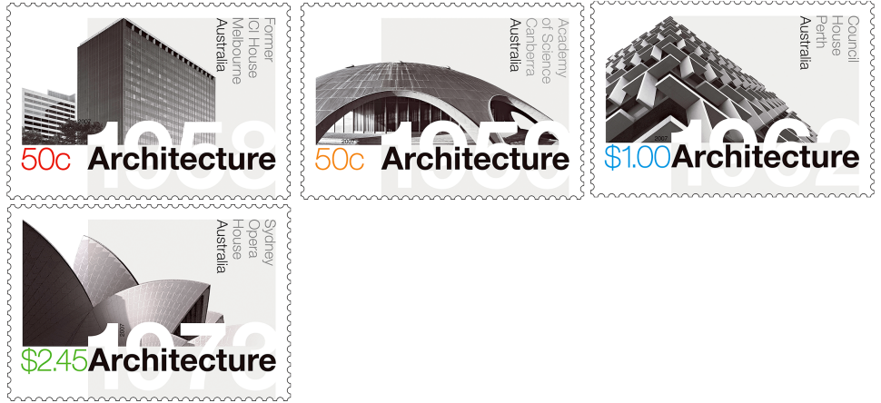 Australia Post Stamp Design Award - Landmark - Modernist Architecture