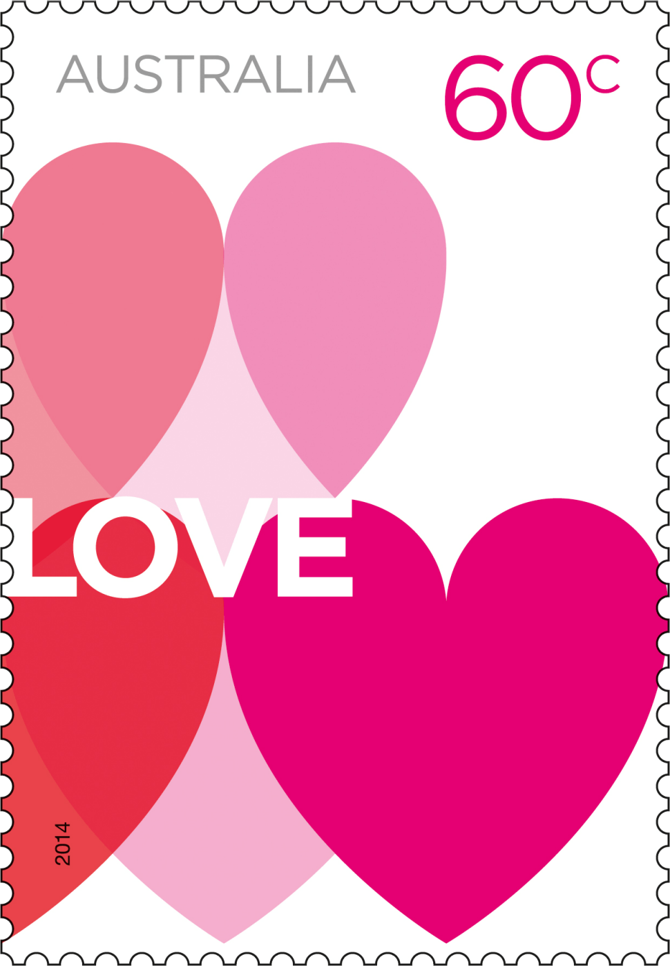 60 cent Hearts stamp