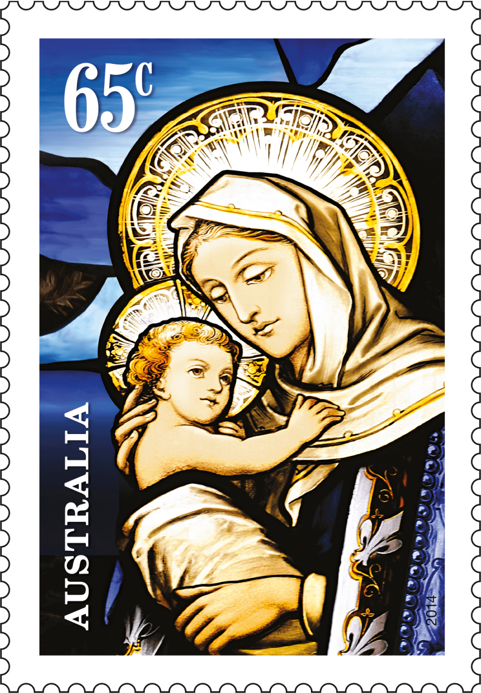 Virgin and Child Stamp
